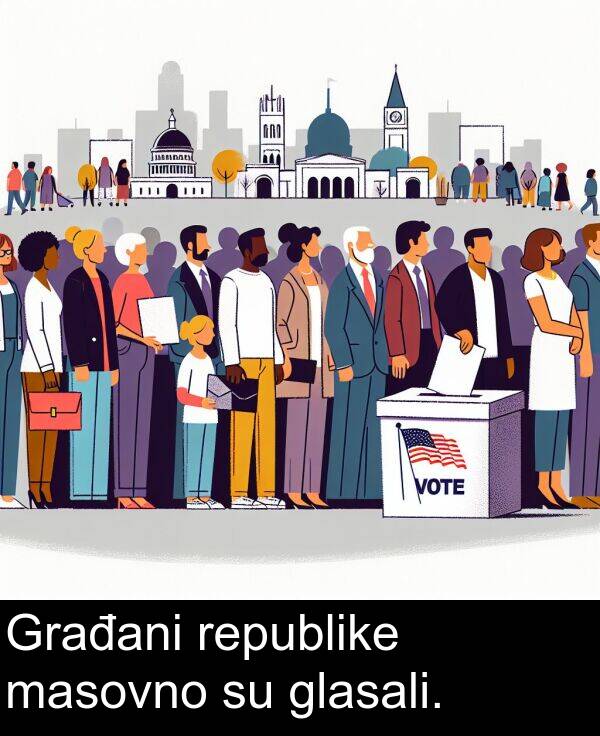 masovno: Građani republike masovno su glasali.