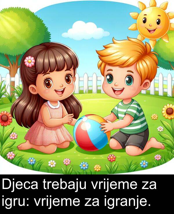 igranje: Djeca trebaju vrijeme za igru: vrijeme za igranje.