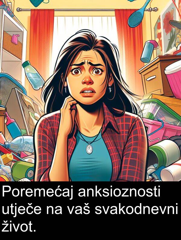anksioznosti: Poremećaj anksioznosti utječe na vaš svakodnevni život.
