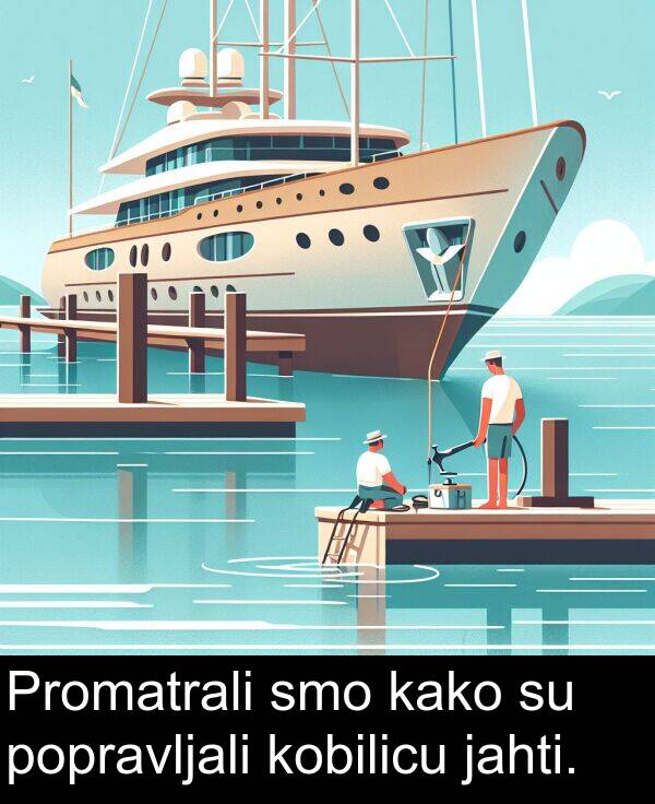 kobilicu: Promatrali smo kako su popravljali kobilicu jahti.
