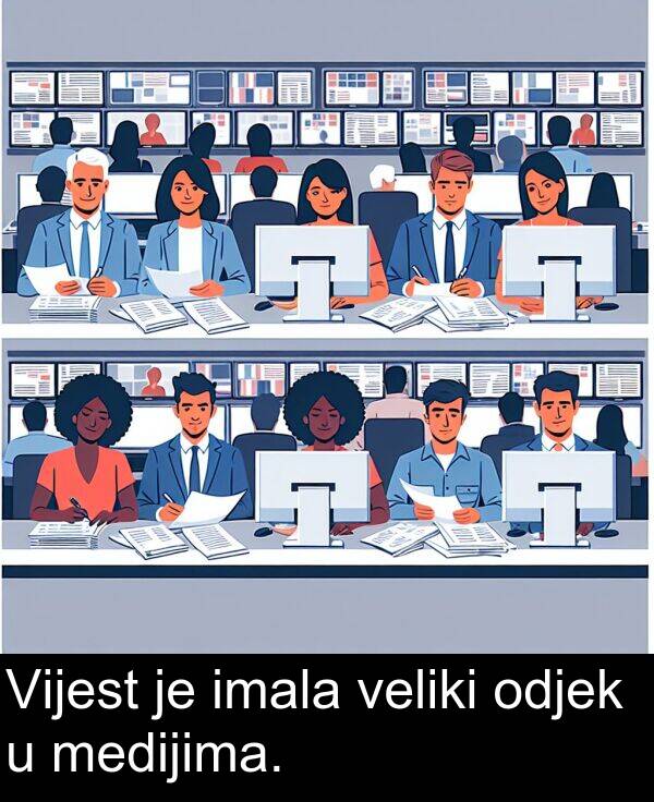veliki: Vijest je imala veliki odjek u medijima.