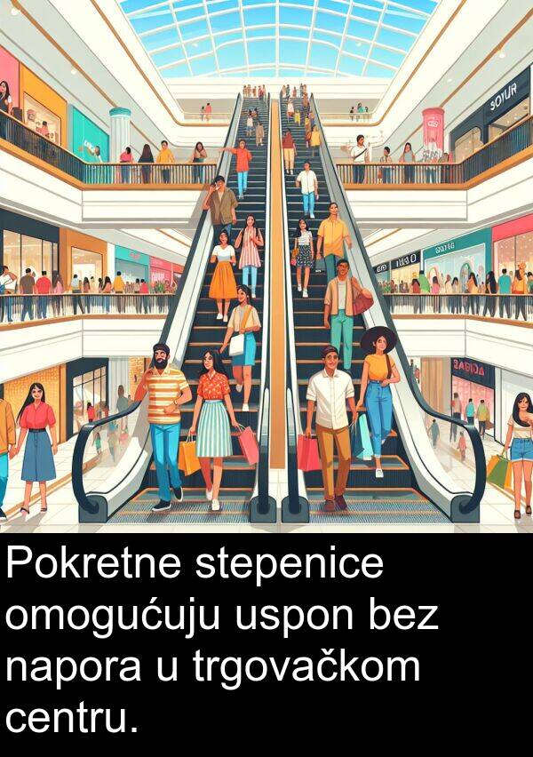 bez: Pokretne stepenice omogućuju uspon bez napora u trgovačkom centru.