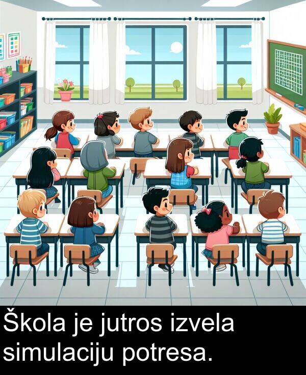 simulaciju: Škola je jutros izvela simulaciju potresa.