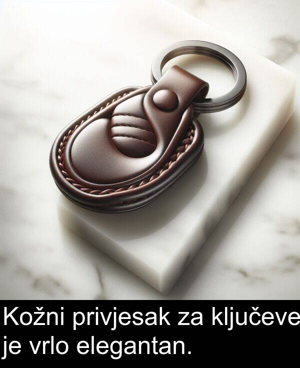 ključeve: Kožni privjesak za ključeve je vrlo elegantan.