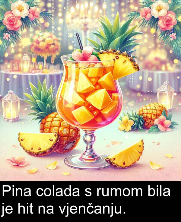 bila: Pina colada s rumom bila je hit na vjenčanju.