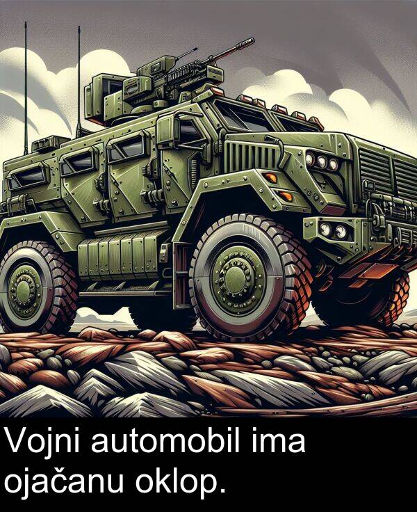 automobil: Vojni automobil ima ojačanu oklop.