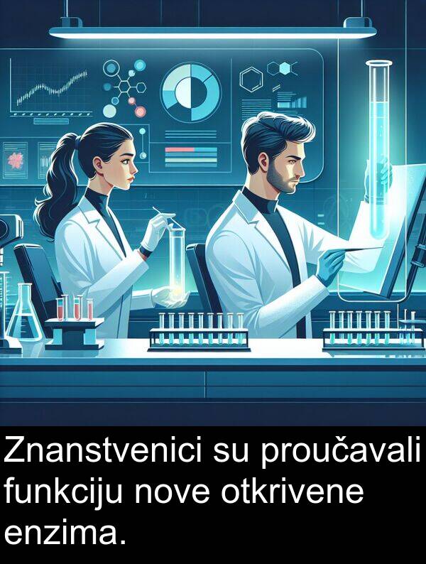 funkciju: Znanstvenici su proučavali funkciju nove otkrivene enzima.