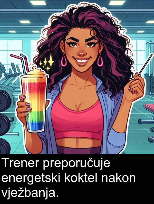 nakon: Trener preporučuje energetski koktel nakon vježbanja.