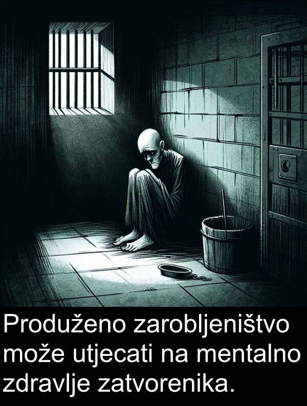 zarobljeništvo: Produženo zarobljeništvo može utjecati na mentalno zdravlje zatvorenika.
