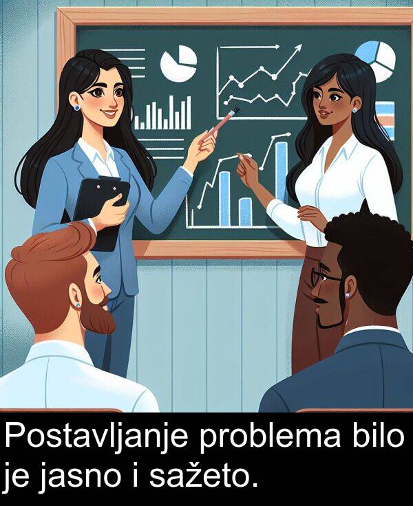 bilo: Postavljanje problema bilo je jasno i sažeto.
