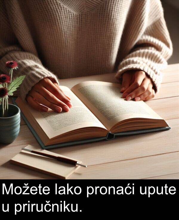 upute: Možete lako pronaći upute u priručniku.
