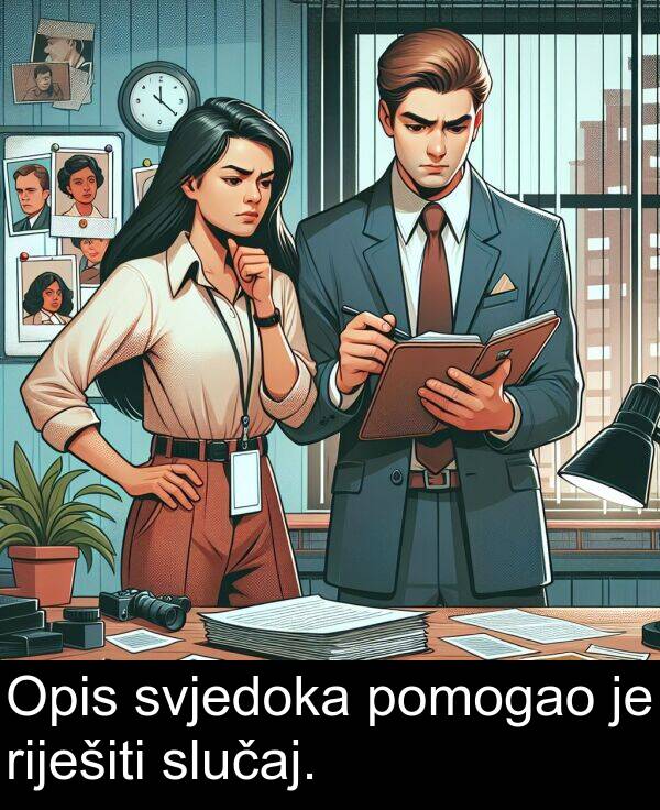 pomogao: Opis svjedoka pomogao je riješiti slučaj.