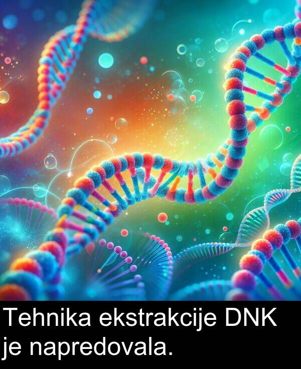 ekstrakcije: Tehnika ekstrakcije DNK je napredovala.
