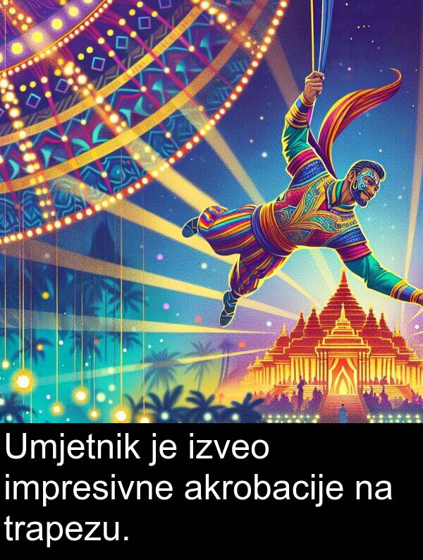 impresivne: Umjetnik je izveo impresivne akrobacije na trapezu.