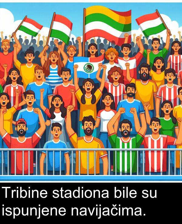 stadiona: Tribine stadiona bile su ispunjene navijačima.