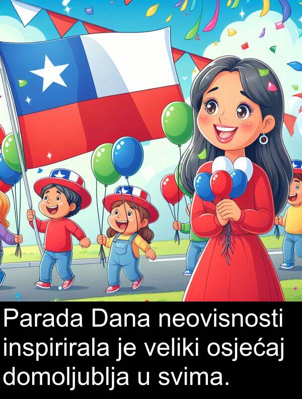 veliki: Parada Dana neovisnosti inspirirala je veliki osjećaj domoljublja u svima.
