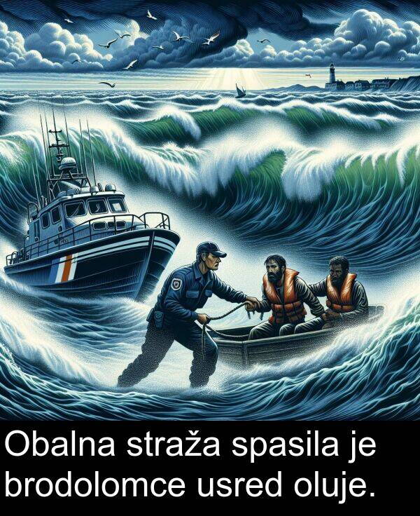 oluje: Obalna straža spasila je brodolomce usred oluje.