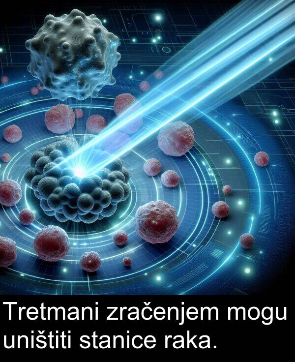 raka: Tretmani zračenjem mogu uništiti stanice raka.