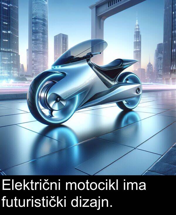 dizajn: Električni motocikl ima futuristički dizajn.