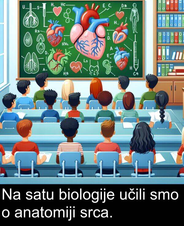 satu: Na satu biologije učili smo o anatomiji srca.