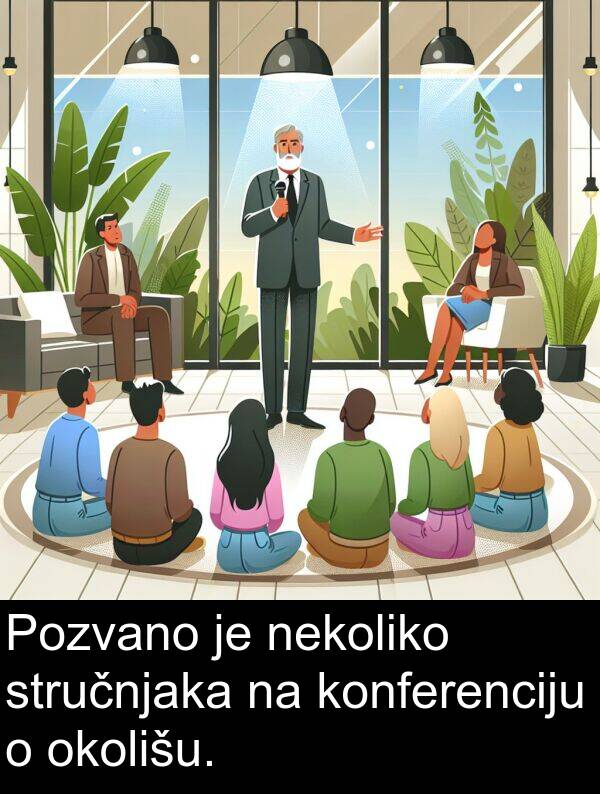 okolišu: Pozvano je nekoliko stručnjaka na konferenciju o okolišu.