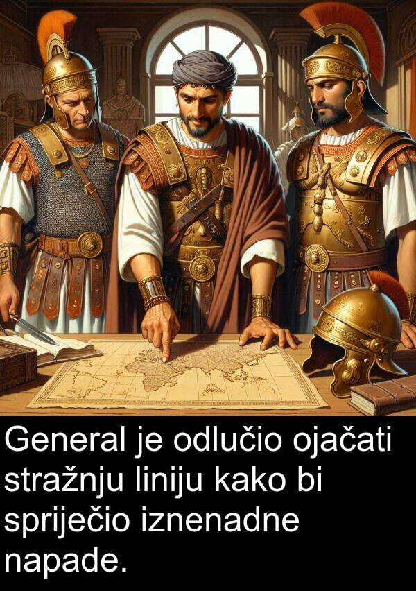 napade: General je odlučio ojačati stražnju liniju kako bi spriječio iznenadne napade.