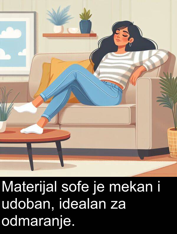 udoban: Materijal sofe je mekan i udoban, idealan za odmaranje.