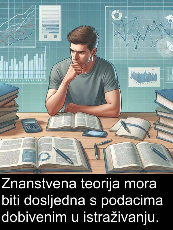 teorija: Znanstvena teorija mora biti dosljedna s podacima dobivenim u istraživanju.