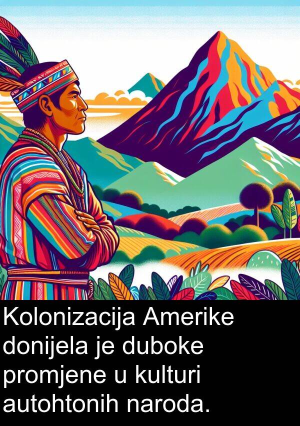 autohtonih: Kolonizacija Amerike donijela je duboke promjene u kulturi autohtonih naroda.