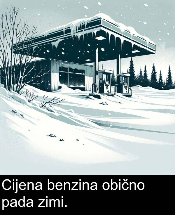 benzina: Cijena benzina obično pada zimi.