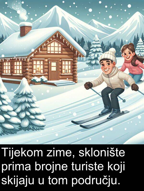 brojne: Tijekom zime, sklonište prima brojne turiste koji skijaju u tom području.