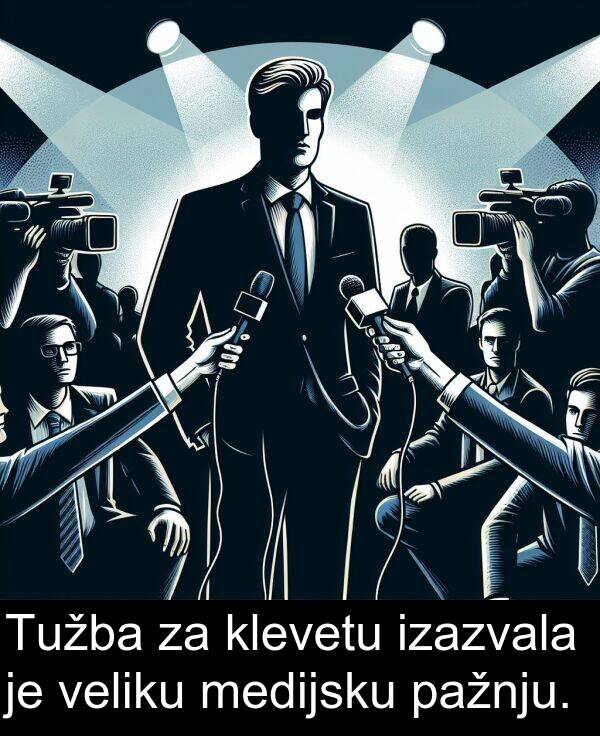 pažnju: Tužba za klevetu izazvala je veliku medijsku pažnju.