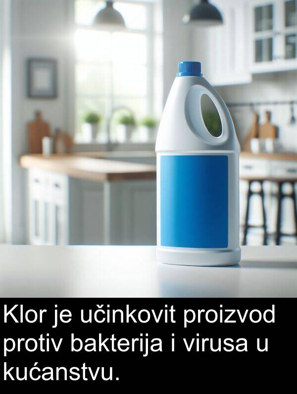 bakterija: Klor je učinkovit proizvod protiv bakterija i virusa u kućanstvu.