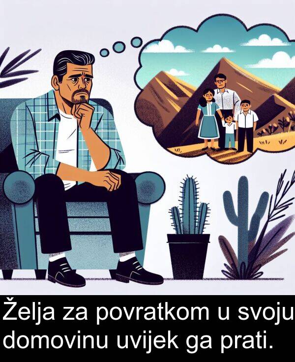 povratkom: Želja za povratkom u svoju domovinu uvijek ga prati.