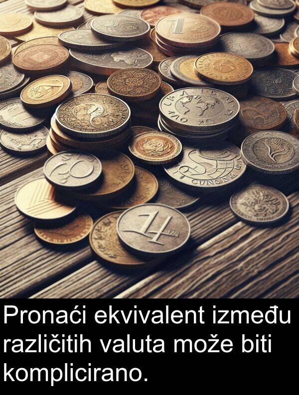 valuta: Pronaći ekvivalent između različitih valuta može biti komplicirano.