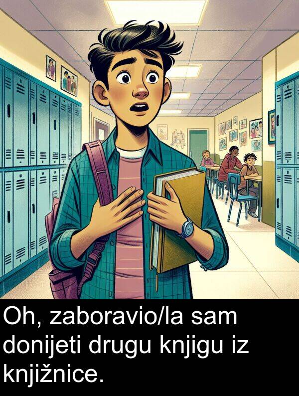 knjižnice: Oh, zaboravio/la sam donijeti drugu knjigu iz knjižnice.