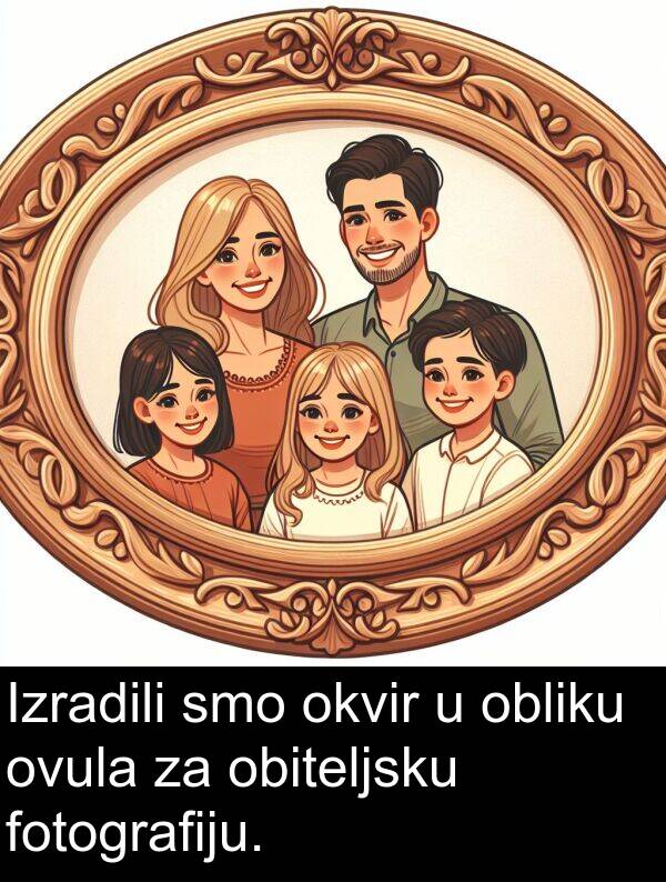 fotografiju: Izradili smo okvir u obliku ovula za obiteljsku fotografiju.