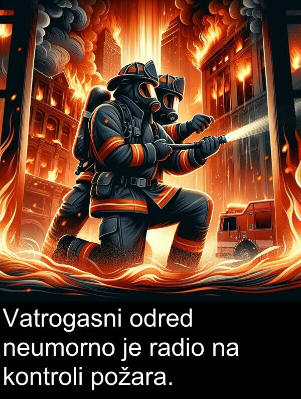 odred: Vatrogasni odred neumorno je radio na kontroli požara.