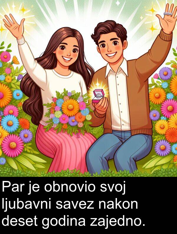 zajedno: Par je obnovio svoj ljubavni savez nakon deset godina zajedno.