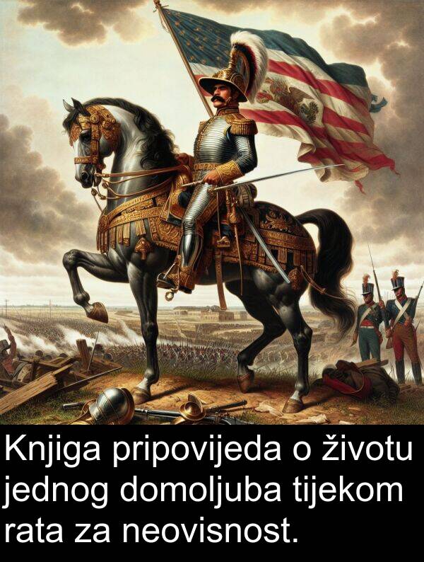 rata: Knjiga pripovijeda o životu jednog domoljuba tijekom rata za neovisnost.