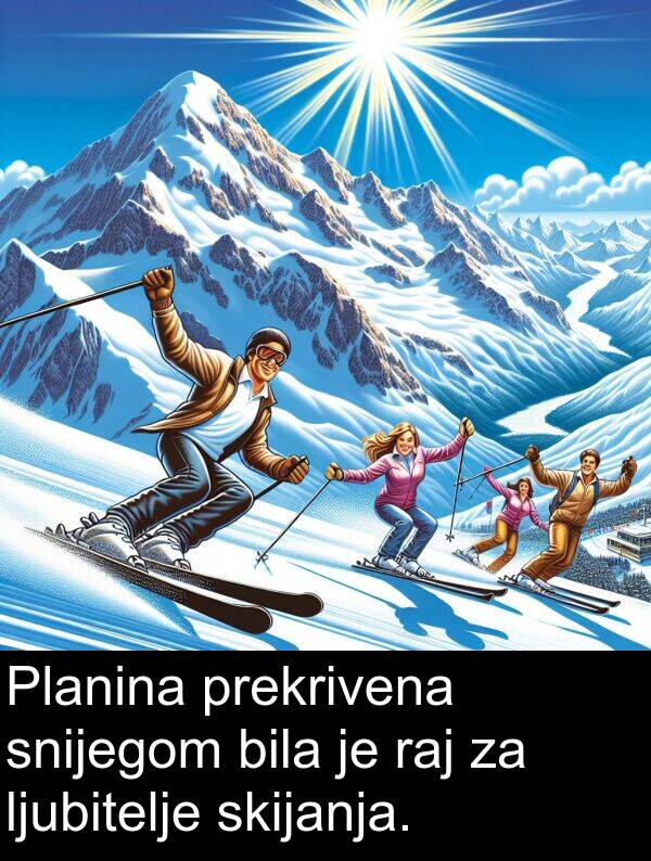 raj: Planina prekrivena snijegom bila je raj za ljubitelje skijanja.