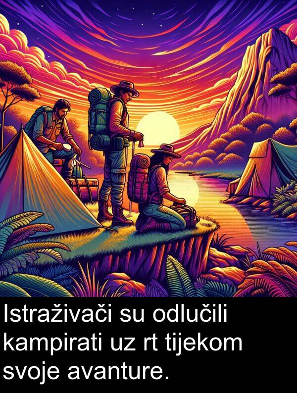 avanture: Istraživači su odlučili kampirati uz rt tijekom svoje avanture.