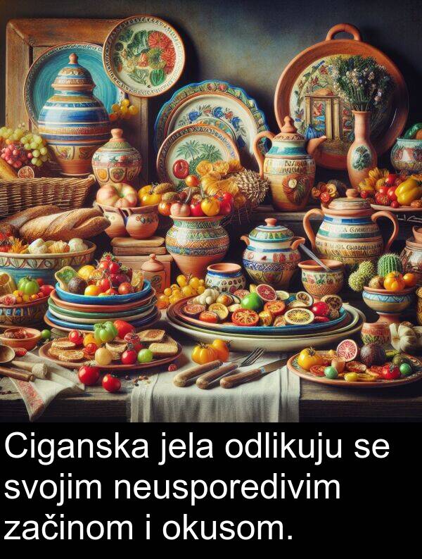odlikuju: Ciganska jela odlikuju se svojim neusporedivim začinom i okusom.