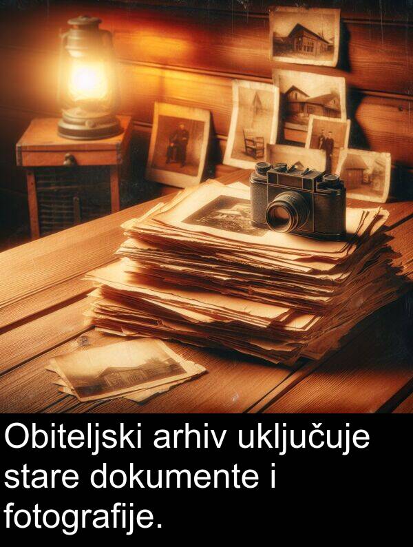arhiv: Obiteljski arhiv uključuje stare dokumente i fotografije.