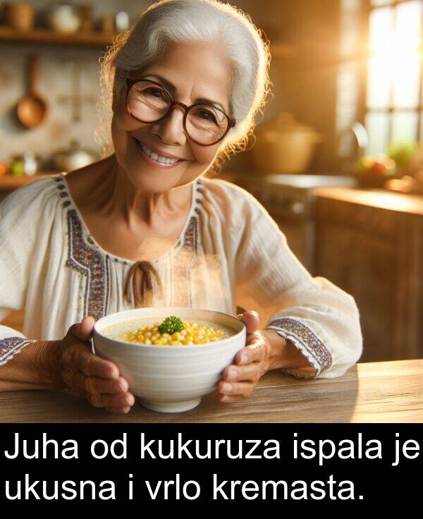 ukusna: Juha od kukuruza ispala je ukusna i vrlo kremasta.