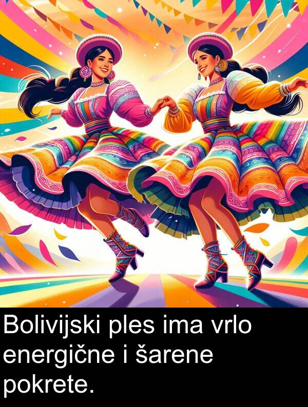 energične: Bolivijski ples ima vrlo energične i šarene pokrete.