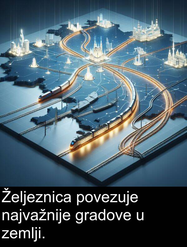 najvažnije: Željeznica povezuje najvažnije gradove u zemlji.