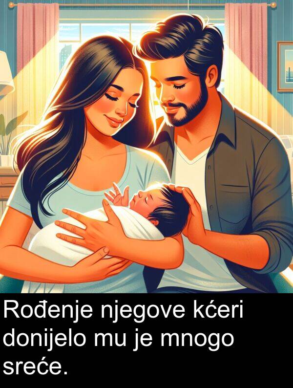 kćeri: Rođenje njegove kćeri donijelo mu je mnogo sreće.