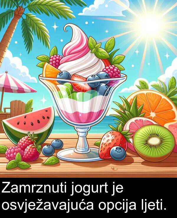 osvježavajuća: Zamrznuti jogurt je osvježavajuća opcija ljeti.