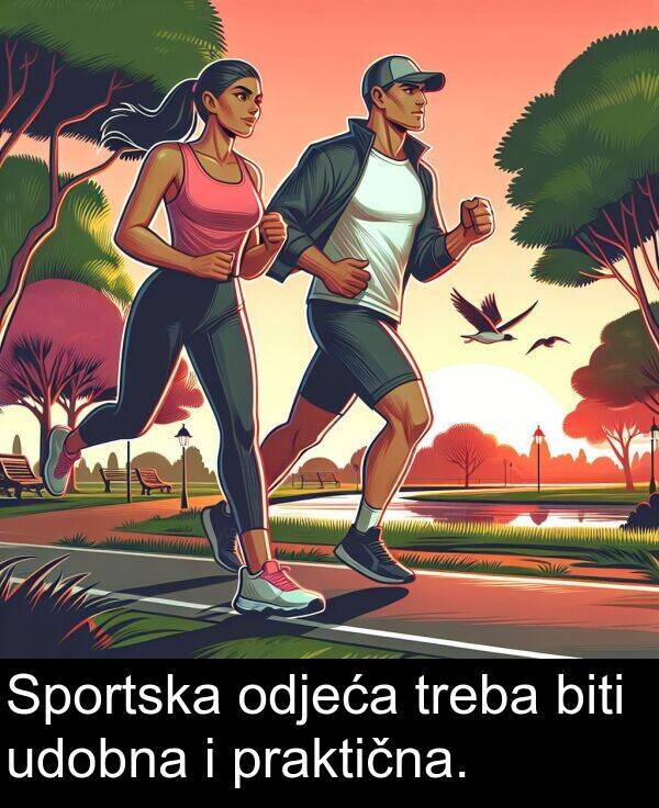 biti: Sportska odjeća treba biti udobna i praktična.